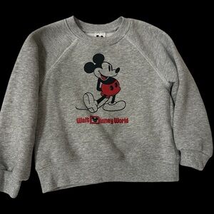 Disney Mickey Mouse Walt Disney World Gray Crewneck Sweatshirt Toddler 3T